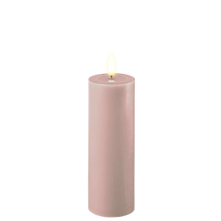 Real Flame LED Bloklys - 5 x 15 cm (Rosa)