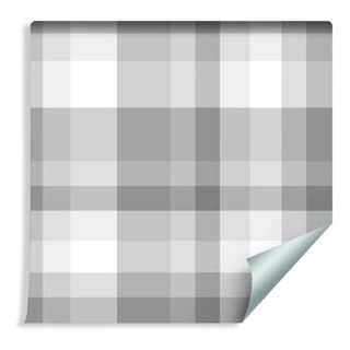 Wallpaper Stylish Plaid Pattern In Grey Non-Woven 53x1000