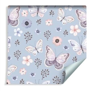 Wallpaper For Children - Delicate Butterflies Non-Woven 53x1000