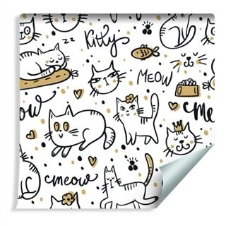 Wallpaper For Children - Funny Cats Non-Woven 53x1000