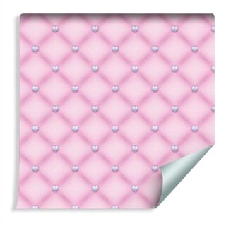Wallpaper Quilted - Pink Non-Woven 53x1000
