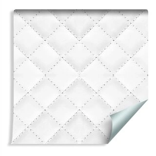 Wallpaper Patterned Quilted Leather Non-Woven 53x1000