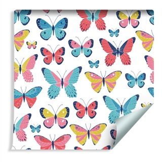 Wallpaper For Children - Cute Butterflies Non-Woven 53x1000