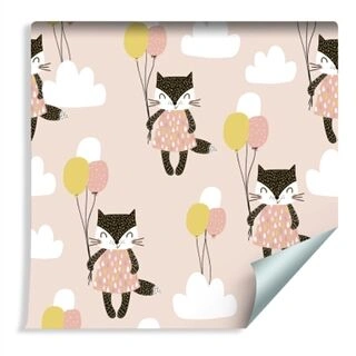 Wallpaper For Children - Cats Among Clouds Non-Woven 53x1000