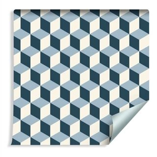 Wallpaper Retro Style 3D Cubes Non-Woven 53x1000
