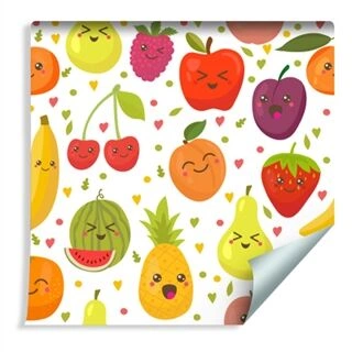 Wallpaper For Children - Happy Sweet Fruits Non-Woven 53x1000