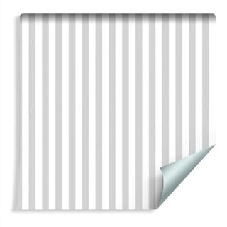 Wallpaper White-Grey Vertical Stripes Non-Woven 53x1000