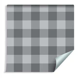 Wallpaper Fashionable Check In Shades Of Gray Non-Woven 53x1000