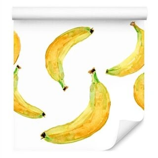Wallpaper With Fruit Bananas For Kitchen Dining Room Non-Woven 53x1000