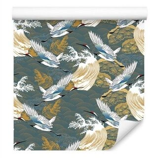 Wallpaper Flying Cranes Non-Woven 53x1000