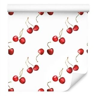 Wallpaper For The Kitchen Dining Room With Cherries Fruit Non-Woven 53x1000