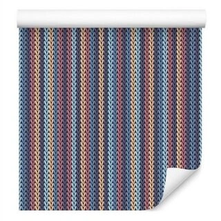 Wallpaper Wall With Colorful Vertical Stripes For The Living Room Non-Woven 53x1000