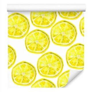 Wallpaper Lemon Fruit For Dining Kitchen Non-Woven 53x1000