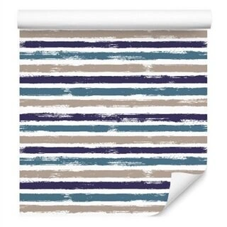 Wallpaper Elegant Horizontal Stripes For The Office Living Room Non-Woven 53x1000