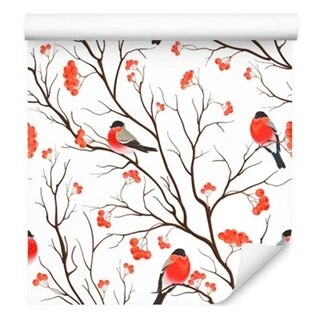 Wallpaper Colorful Birds And Branches Non-Woven 53x1000