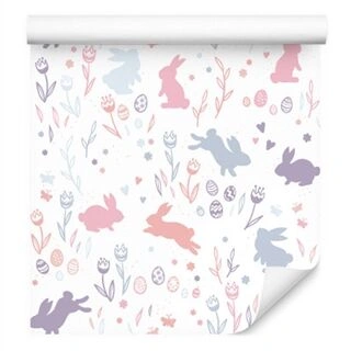 Wallpaper Rabbits And Butterflies Non-Woven 53x1000