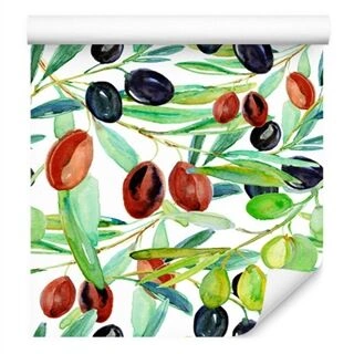 Wallpaper Branches With Fruit Greenery For Kitchen Non-Woven 53x1000