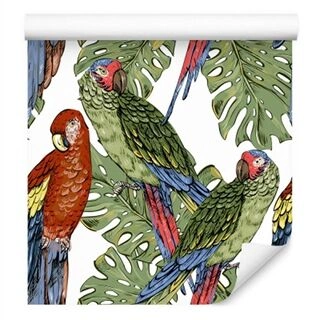 Wallpaper Colorful Parrots Non-Woven 53x1000