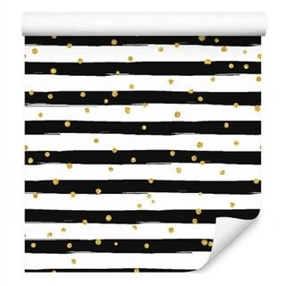 Wallpaper Modern Polka Dot Stripes For Salon Office Non-Woven 53x1000