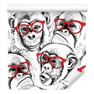 Wallpaper Chimpanzees Non-Woven 53x1000