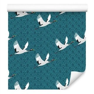 Wallpaper Flying Cranes Non-Woven 53x1000