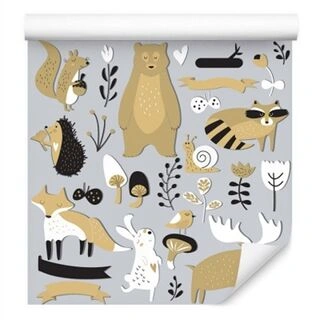 Wallpaper For Children - Forest Animals And Friends Non-Woven 53x1000