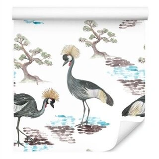 Wallpaper Beautiful Birds And Flowers Non-Woven 53x1000
