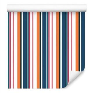 Wallpaper In Colorful Vertical Bars Dining Living Room Non-Woven 53x1000