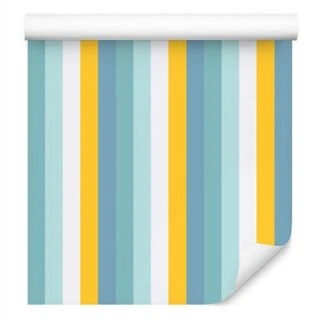 Wallpaper In Colorful Vertical Stripes Living Room Bedroom Non-Woven 53x1000