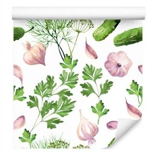 Wallpaper Cucumbers With Garlic Non-Woven 53x1000