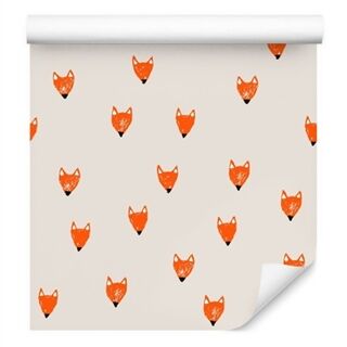 Wallpaper Drawn Foxes Non-Woven 53x1000