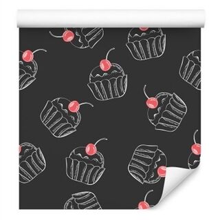 Wallpaper A Cupcake With Cherry Non-Woven 53x1000