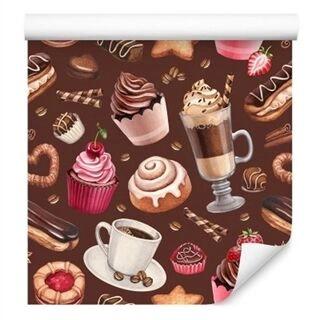 Wallpaper Coffee With Sweets Non-Woven 53x1000