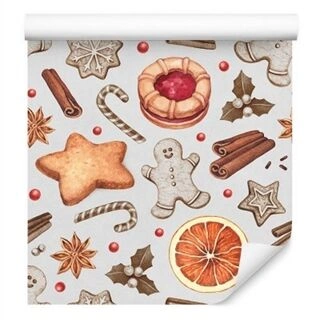Wallpaper Gingerbread Cookies Non-Woven 53x1000