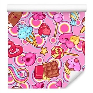 Wallpaper Colorful Happy Sweets Non-Woven 53x1000