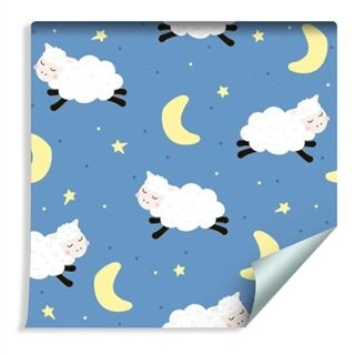 Wallpaper For Children - Leaping Sheep Non-Woven 53x1000