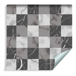 Wallpaper Modernist Gray Lattice In Marble Pattern Non-Woven 53x1000