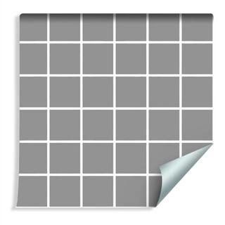 Wallpaper Modern Minimalist Gray - White Check Non-Woven 53x1000