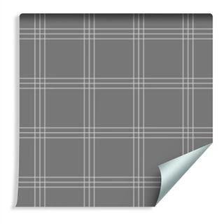 Wallpaper Scottish Plaid In Shades Of Gray Non-Woven 53x1000