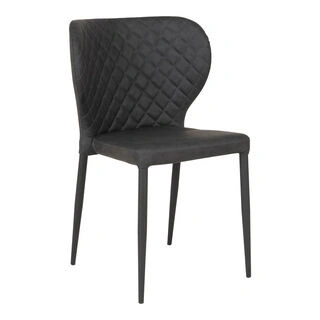 Pisa Spisebordsstol - Mørkegråt Kunstlæder