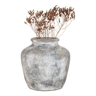 Santo Terracotta  - Vase i antik lysegrå