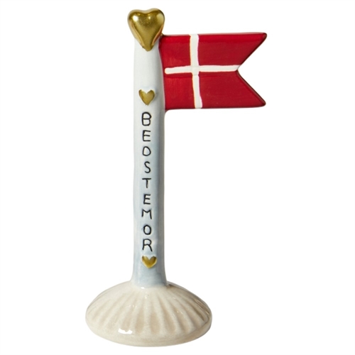 Flag Bedstemor lyseblå H: 14cm