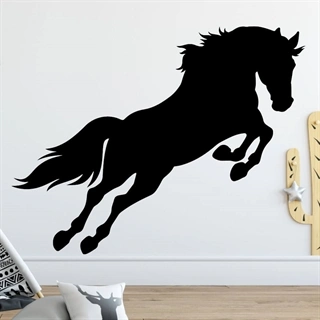 Hest i spring silhouette - Wallstickers