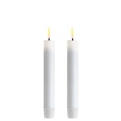 Real Flame LED Kronelys - H: 15 cm (Hvid)