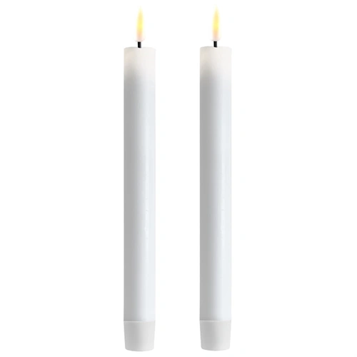 Real Flame LED Kronelys - H: 24 cm (Hvid)