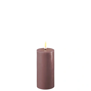 Real Flame LED Bloklys - 5 x 10 cm (Light Purple)