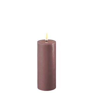 Real Flame LED Bloklys - 5 x 12,5 cm (Light Purple)