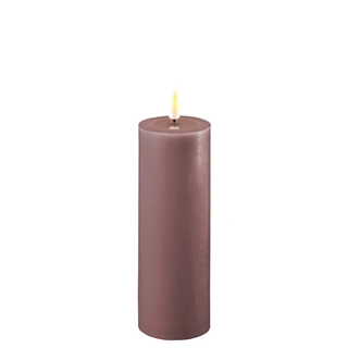 Real Flame LED Bloklys - 5 x 15 cm (Light Purple)
