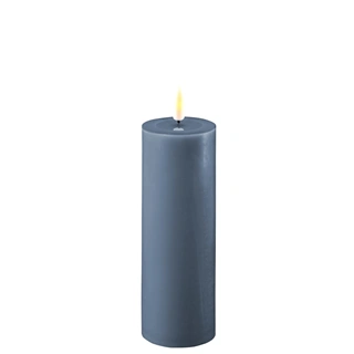 Real Flame LED Bloklys - 5 x 15 cm (Ice blue)