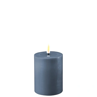 Real Flame LED Bloklys - 7,5 x 10 cm (Ice blue)